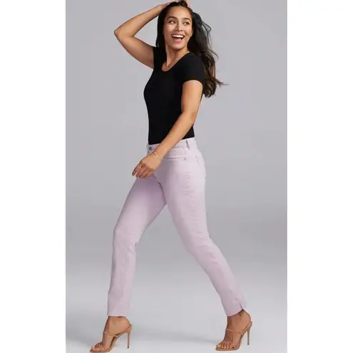 NYDJ Slim Straight Ankle Jeans In Short Inseam In Curves 360 Denim Side Slit