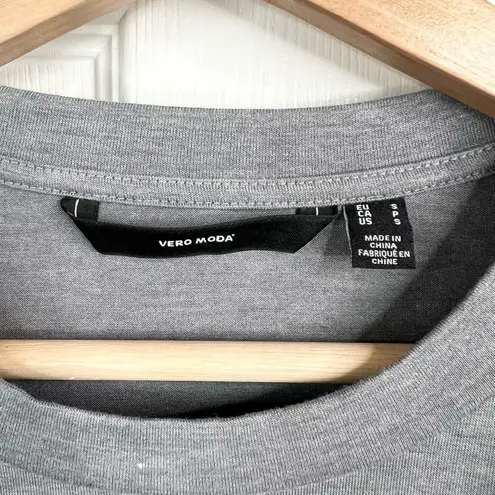 VERO MODA Women's Nelly Gray Long Sleeve Corset Blouse Size S Casual NWOT