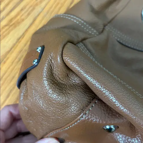 TIgnanello Leather Shoulder Bag Caramel Brown Purse