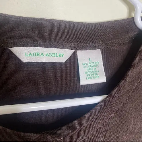 Laura Ashley Brown Acetate Nylon Lounge Travel Set Size Small bottoms, Large