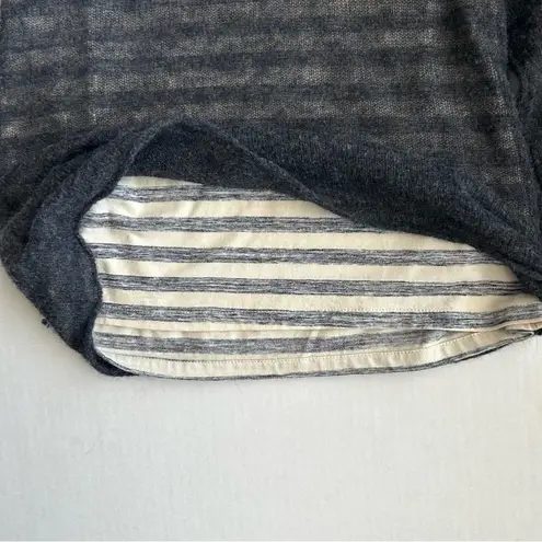 Anthropologie Moth Women's Alpaca Wool Blend Two Layer Cowl Neck Sweater XS Gray