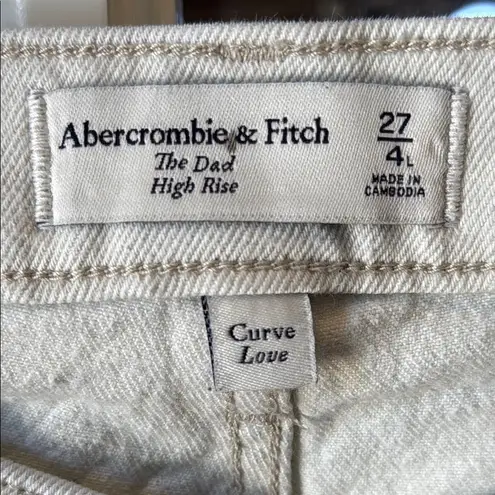 Abercrombie & Fitch  Curve Love The Dad High Rise Crossover Jeans Size 27/4L