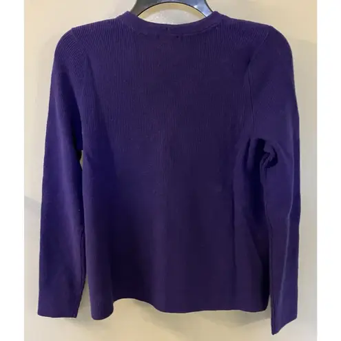 J. Jill Cardigan Sweater Women's XS Purple Button Front V