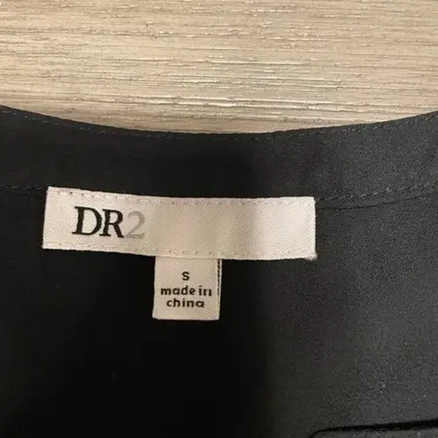 David's Bridal  DR2 Black Pleated Blouse Size S