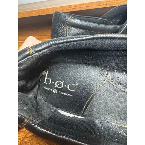 BOC Born Concept Clog Shoe Women 8.5 Black Leather Slip On Comfort Casual Walk