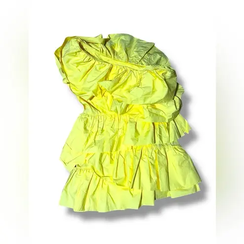 Tuckernuck Hyacinth House Yellow Ruffle Sofie Mini Dress Size XL new with tags