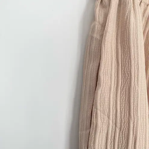 Allegra K Women's Pockets Tie Knot High Waist Wide Leg Paperbag Pants Size M