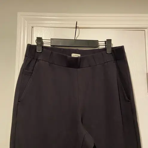 L.L. Bean Size M Black Elastic Waist Pull Soft Stretchy Wide Leg Lounge Pants Size M