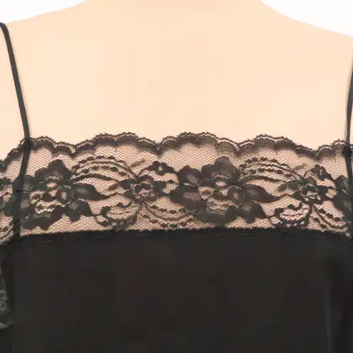 Undercover Wear Lace Trim Camisole Top Vintage Y2K 90s Coquette Lingerie Size M Black Size M