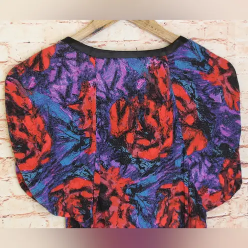 Daisy Fuentes Black and Purple Blouse