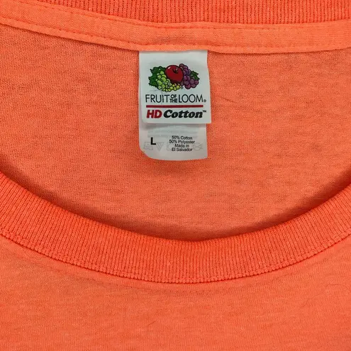 🧡Y2K Vintage Colorado Graphic Neon Orange Long Sleeve Tee Shirt Size L