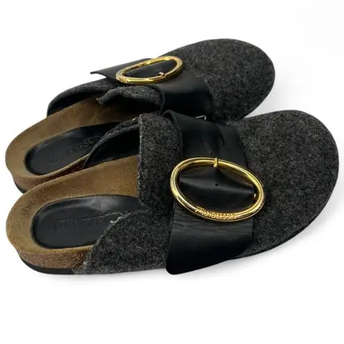J.W. Anderson |35 / 5 | Clogs Slip On Mule Women's Cork Flats GrayWomen's Gold Gray
