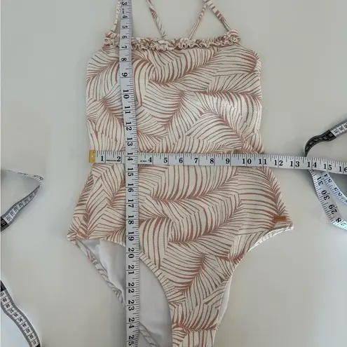Roxy  Women’s One Piece with Leaf Design in Cream and Brown - Image 6