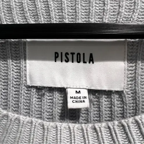 Pistola Eva Cropped Sweater in Blue Crush Revolve