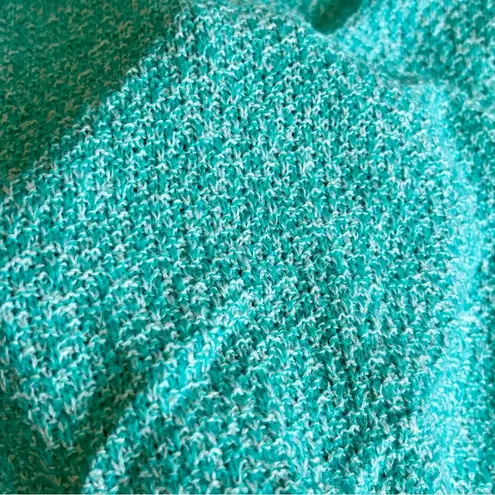 Vintage Centennial Knits Chevron Cap Sleeve 80s Sweater, Teal, White, Size L Blue Size L