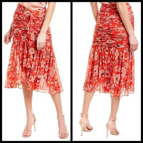 Cinq à Sept 💕CINQ A SEPT💕 Midi Kathleen Skirt ~ Venetian Red
