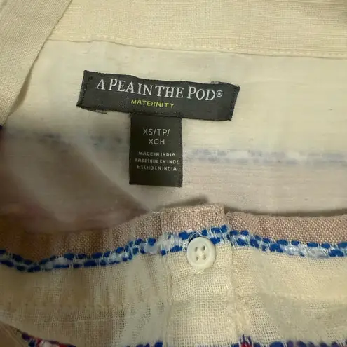 A pea in the pod Pink and Blue Smocked Sleeveless Blouse