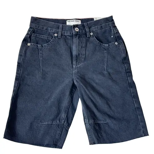 Free People NWT  Ghost Town Long Shorts in Washed Black