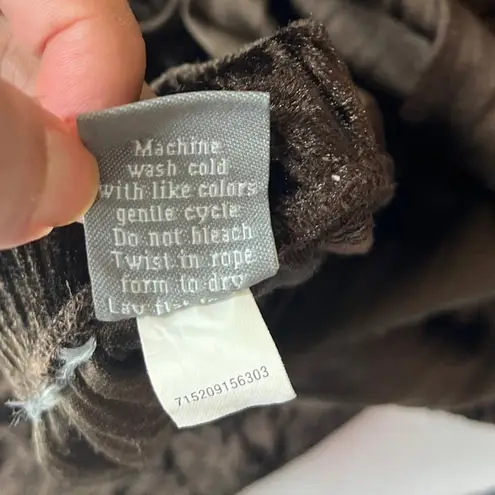 Velvet Chiffon Insert Midi Skirt XL Grunge Witch Chocolate Whimsigoth Boho Fairy Brown