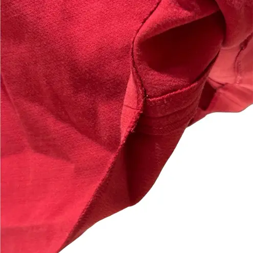 FRNCH Paris Red Pleated Romper Short Sleeve Mini Skirt Size (M) Defect Discount