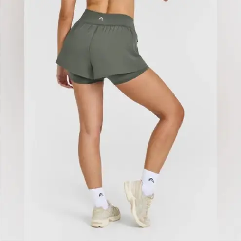 Oner Active NWT  Unified Double Layer Shorts in Olive Green Size Small