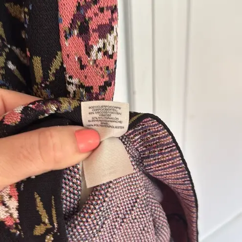 Rachel Rachel Roy floral Off shoulder sheer arm dress M Black Size M