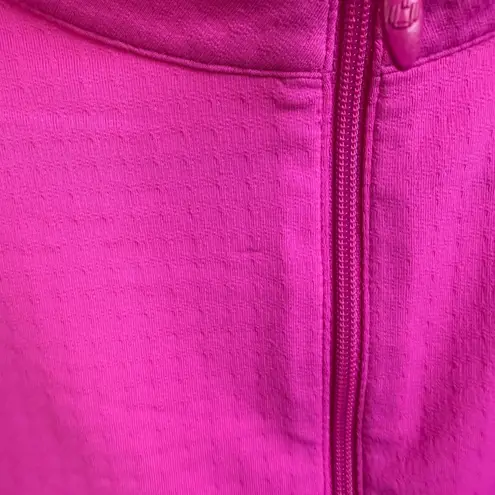 Ibkul Womens Long Sleeve Shirt Large Pink 1/4 Zip Golf Hiking Mesh UPF UV Golf