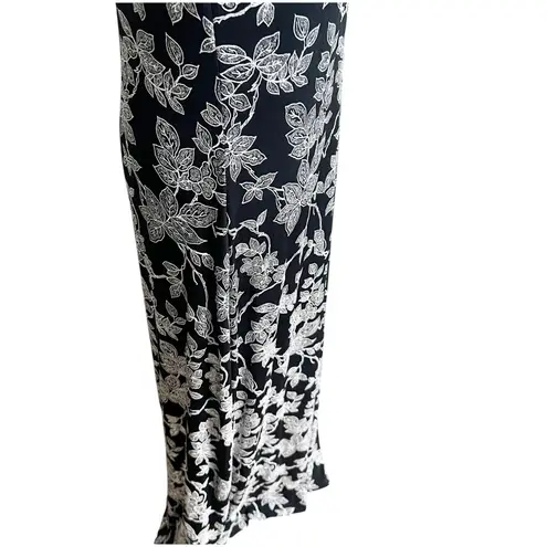 Ronni Nicole Floral Sparkly Maxi Dress Jersey Knit Holiday Special Occasion M/L