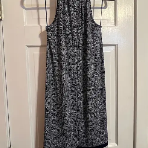 Michael Kors #66 NAVY GOLD CHAIN HALTER DRESS EXTRA SMALL