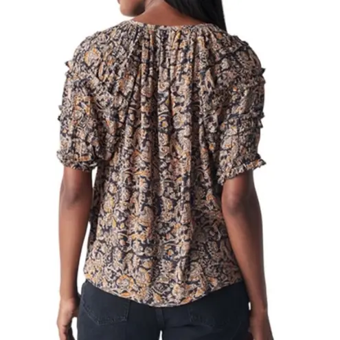 Faherty BRAND Bodhi Print Top - Blue Bordeaux