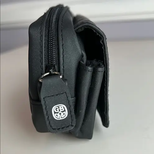 Vintage Garden Botanika black two compartments with mirror cosmetic makeup bag