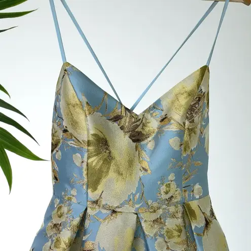 Eliza J 🆕 Jacquard Brocade Floral Midi Flare Dress