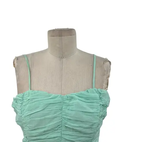 Urban Outfitters  Kimchi Blue Belladonna Dress Ruched Mini Turquoise Size‎ Medium