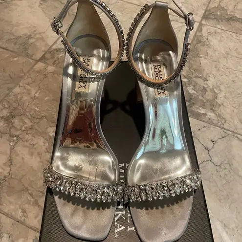 Badgley Mischka Light Blue w/ Silver Heels and Rhinestone Embellishments Bridal