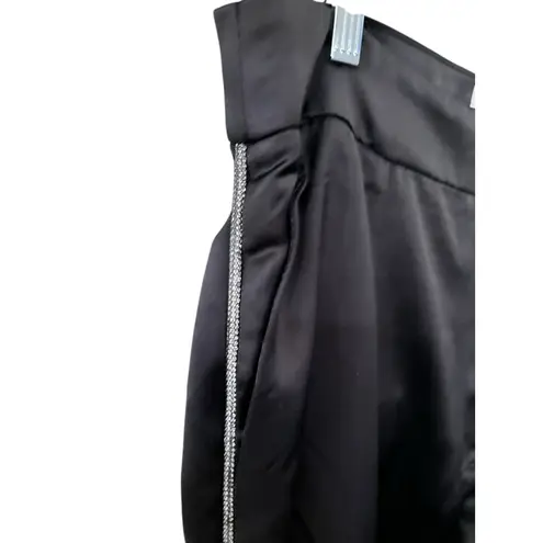 Jason Wu Black Wide Leg Rhinestone Atlas Pants Size 8 Pockets Women's High Rise