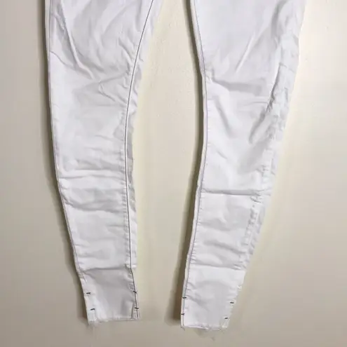 One Teaspoon  Hoodlums mid waist stretched fitted bow leg white jeans size 27