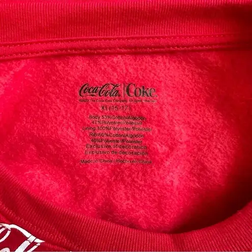 Coca Cola Polar Bear Snowflakes Pullover Sweatshirt with Flashing Lights XL Red Size undefined