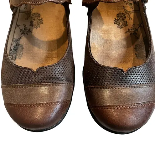 Taos Bravo Mary Jane Loafers Slip On Shoes Whiskey Brown, Sz 7.5