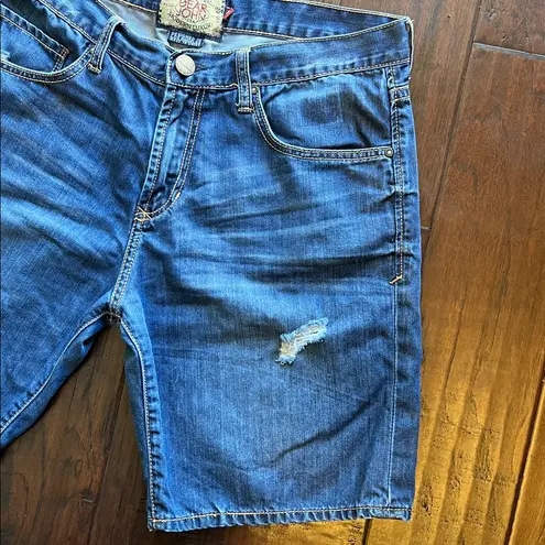 Dear John Bermuda Distressed Denim Jean Shorts Size 29