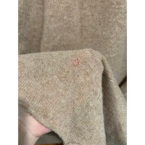 White + Warren 100% Cashmere Open Front Cardigan M Camel Beige Sweater Size M