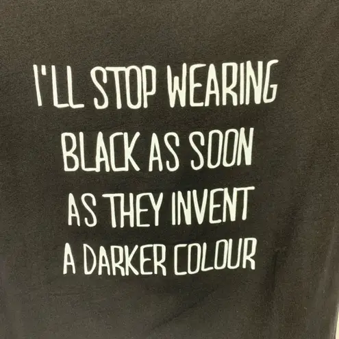 Boutique Black Graphic T Shirt White Phrase Size Large