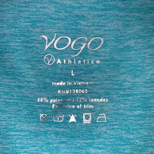 vogo athletica NWT capri Leggings Size Large Women’s Athletic Aqua Blue