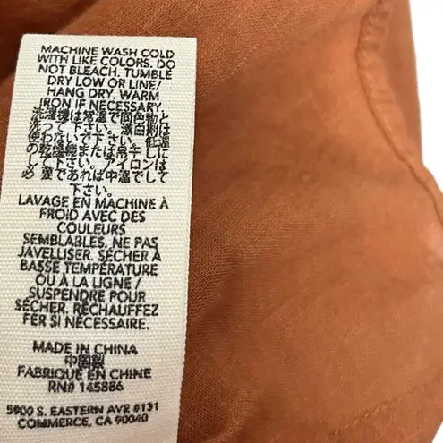 The Great Derby Embroidered Blouse Women’s Size 0 Brown Cider Puff Sleeve Floral