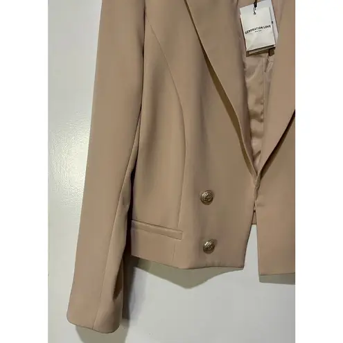 Generation Love Penn Crepe Cropped Blazer Latte Size XXL NWT