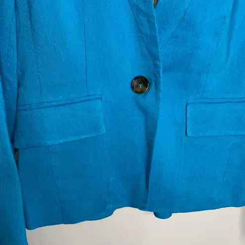 Veronica Beard Dickey Jacket Mile Turquoise Peplum Blazer Women Size 4
