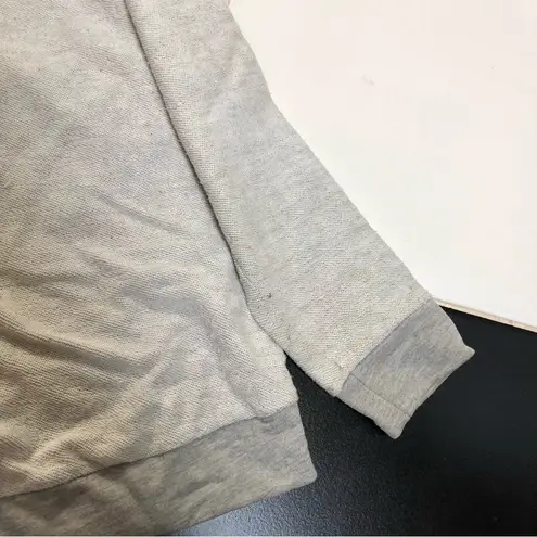 Haute Hippie Herringbone Sweatshirt Crystal Necklace Reverse Weave Sweater sz M