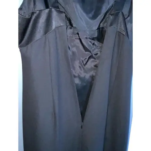 Vintage Ever Beauty Black Knit & Satin Sleeveless Formal Maxi Dress Size 6