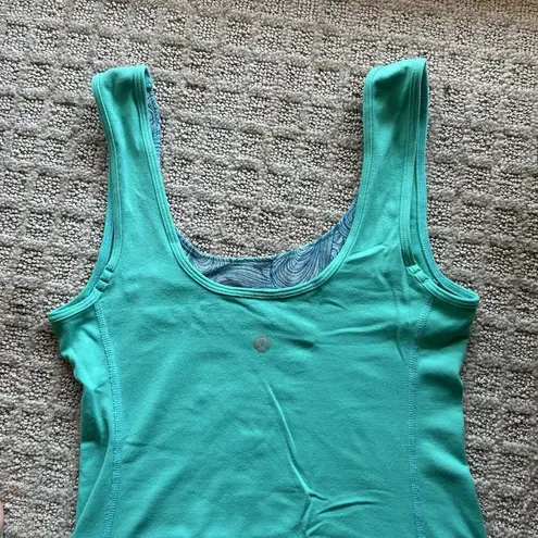 Lululemon Tank Top Womens Green Blue Swift Tech Yoga Gym Teal Running Y2K Size 4