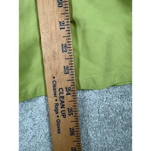 wintersilks green button up blouse womens silk medium