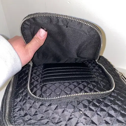 Cynthia Rowley Mini Quilted Backpack Black Nylon with Adjustable straps